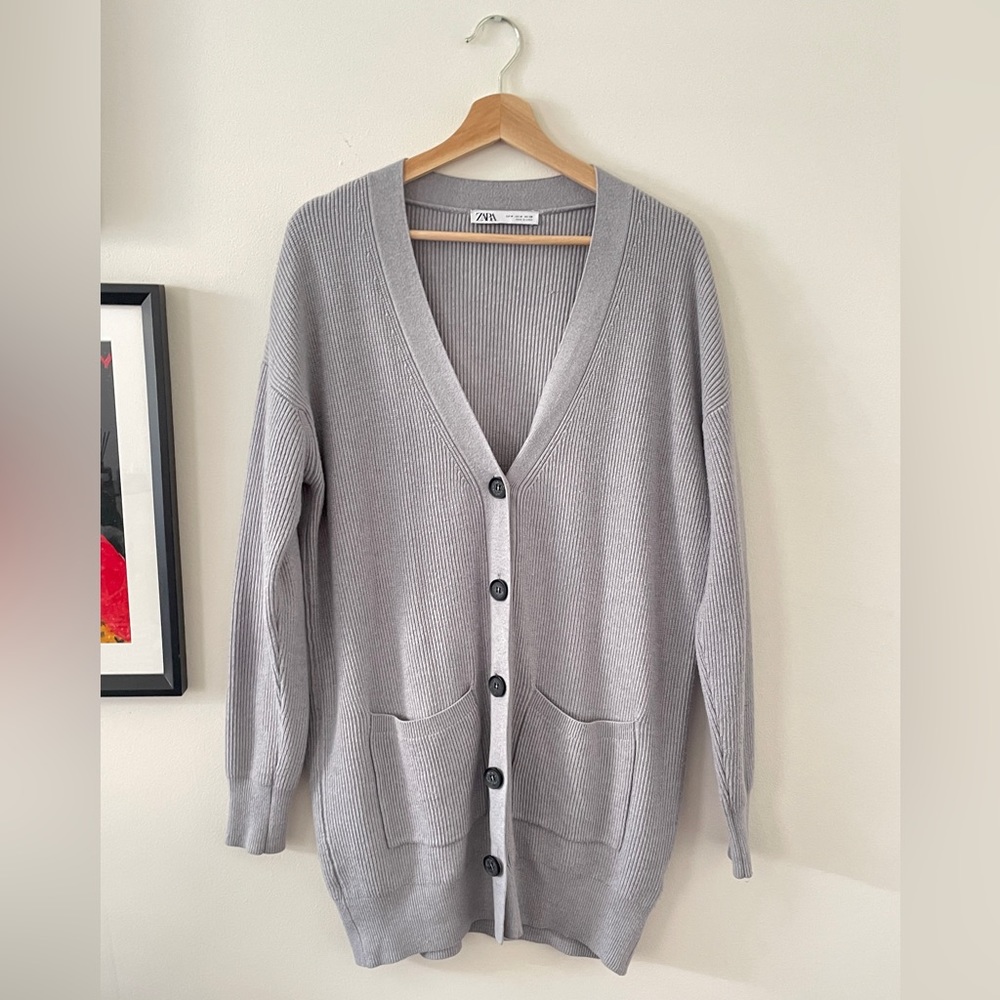 Zara oversized boyfriend cardigan size medium